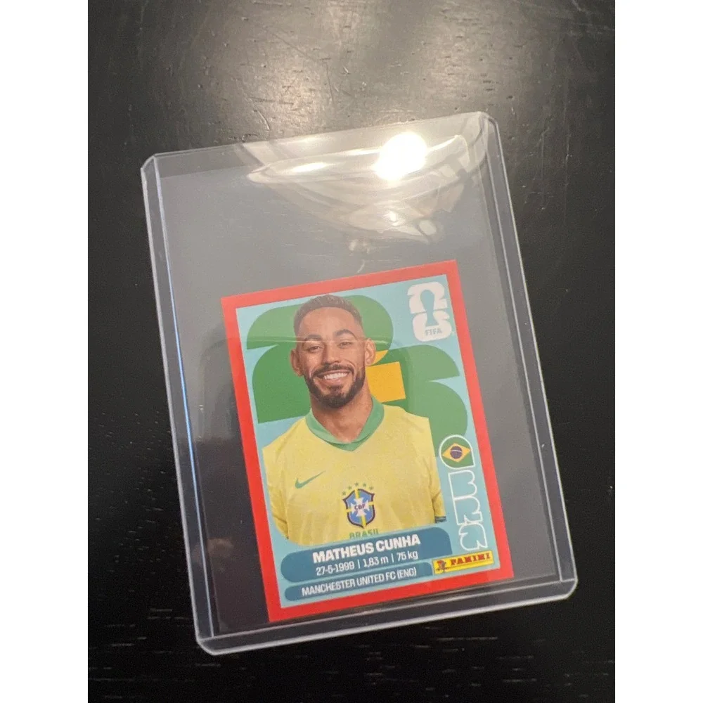 Matheus Cunha Panini FIFA World Cup 2026 Sticker BRA 17 Brazil Red Trim